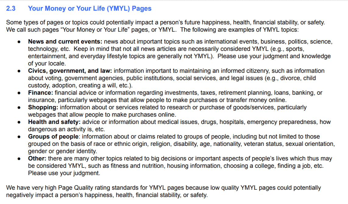 google-general-guidelines-ymyl