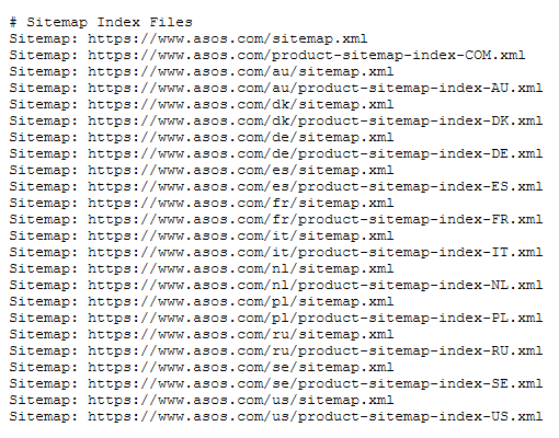 всички езикови версии в robots.txt